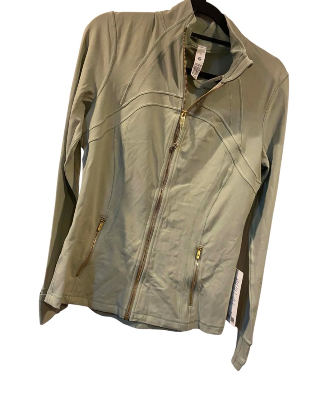 NWT Lululemon define jacket FOG GREEN/GOLD Size 8